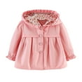 thumbnail image 1 of Kaemgyyd 0-3 T Toddler Baby Girls Trench Coat Fashion Windbreaker Winter Warm Jacket Cute Pleated Button down Overcoat Outwear, 1 of 3