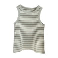 thumbnail image 1 of Kaemgyyd 1-9 T Toddler Baby Girls Tank Tops Cotton Breathable Sleeveless Striped Undershirts Soft Crew Neck Summer Tops for Dance, 1 of 4