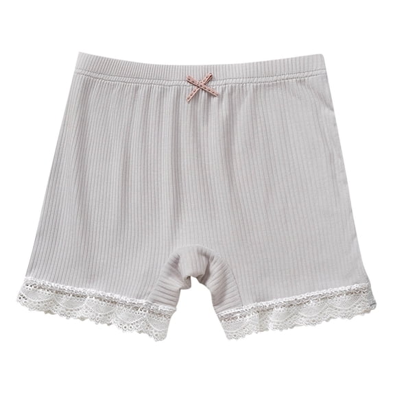 Kaemgyyd 2-10 Y Toddler Baby Girl's Bottom Shorts Cute Bow Solid Color Lace Trim Boyshort Soft Comfy Elastic Waist Dress Dance Panties Underwear