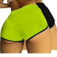 thumbnail image 1 of Kaemgyyd 2 PC Women Yoga Shorts Fashion Elastic Waist Stretch Workout Shorts Trendy Color Block Pajama Hot Shorts, 1 of 3
