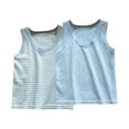 thumbnail image 1 of Kaemgyyd 2 Pc Toddler Tank Tops Summer Sleeveless Undershirt Clothes Baby Boys Girls Stripe Crewneck Tee 2-13 Years, 1 of 4