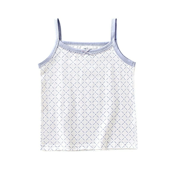 Kaemgyyd 3-11 Years Toddler Girls Cami Tops Soft Cute Print Scoop Neck Undershirts Spaghetti Strap Sleeveless Camisole for Kids Baby