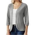 thumbnail image 1 of Kaemgyyd 3/4 Sleeve Cardigan for Women Summer Lightweight Open Front Cardigan Vacation Cover U.S Solid Color Beach Cardigan, 1 of 7