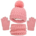 thumbnail image 1 of Kaemgyyd 3 Piece Set Toddler Winter Hats Baby Boys Girls Gloves Fashion Color Block Neck Warmer Set for Infant 1-6 Years, 1 of 6
