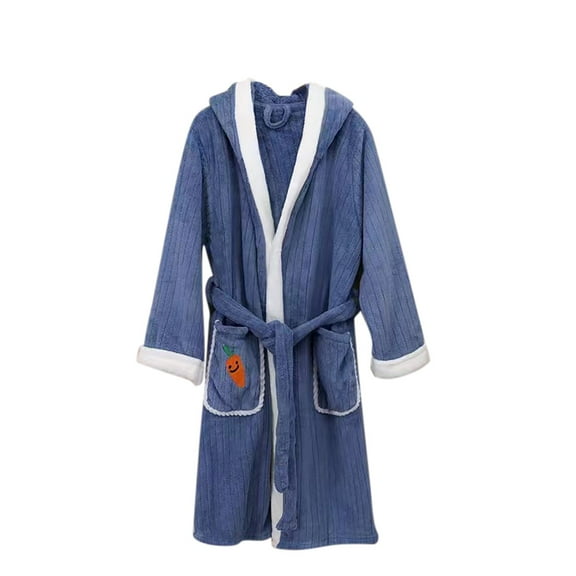 Kaemgyyd 4-14 Years Teens Boys Girls Fleece Robes Soft Plush Warm Printed Bathrobe with Pockets Kids Toddler