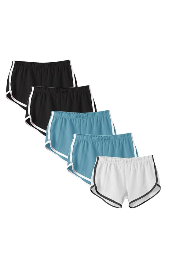 5 Pack Yoga Short for Women Plus Size Sports Shorts Gym Dance Lounge Shorts Cute Breathable Running Athletic Shorts for Women