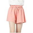 thumbnail image 1 of Kaemgyyd 8-14 Years Girls Shorts Casual Solid High Waist Flowy Athletic Short Pants Kids Teens Drawstring Wide Leg Summer Clothes, 1 of 3