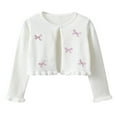 thumbnail image 1 of Kaemgyyd Baby Boys Girls Cardigan Toddler Children Cotton Knit Sweater Cute Crew Neck Bow Long Sleeve Shrug Cover up 1-14 Years, 1 of 7