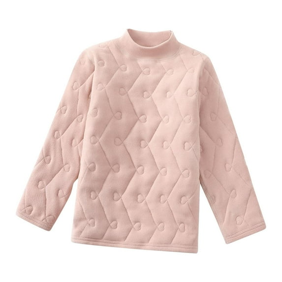 Kaemgyyd Baby Girls Boys Long Sleeve Shirt Fall Winter Thermal Warm Print Tops Stretch Thick Undershirt Base Layer Cotton Pullover