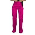 thumbnail image 1 of Kaemgyyd Baggy Cargo Pants for Women High Waist Solid Color Trousers Multiple Pockets Wide Leg Trendy Streetwear, 1 of 6