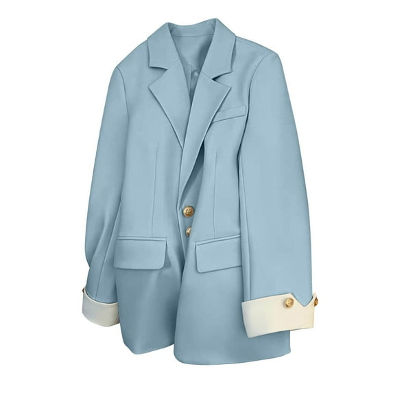 Kaemgyyd Blazers for Women Trendy Business Casual Jackets Plus Size Long Sleeve Button down Cardigan Spring Fashion Work Suit