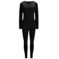 thumbnail image 1 of Kaemgyyd Bodysuit for Women Yoga Sport Jumpsuits Bodycon Long Sleeve One-Piece Outfit Half Zipper Workout Leggings Romper, 1 of 7