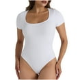 thumbnail image 1 of Kaemgyyd Bodysuits for Women Breathable Scoop Neck Short Sleeve T Shirts Body Shaper Basic Fashion Going out Shapewear, 1 of 4