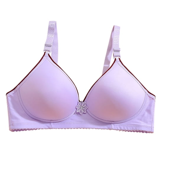 Kaemgyyd Bras for Women Fashion V Neck No Underwire Wireless Everyday Bra Soft Full Coverage Push up Bralettes for Women