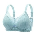 thumbnail image 1 of Kaemgyyd Bras for Women No Underwire Cute Lace Bow Adjustable Strap Everyday Bras Breathable Full Coverage Padd Bras, 1 of 5