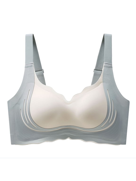 Bras for Women No Underwire Fashion Color Block Full Coverage Everyday Bras Comfort Lightly Push up T Shirt Bras