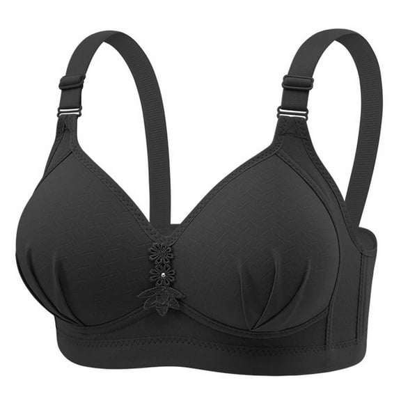 Kaemgyyd Bras for Women Soft Full Coverage Adjustable Strap Bra for Heavy Breasts Unlined Bras with No Underwire