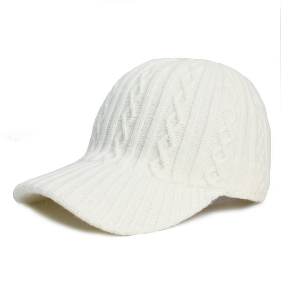 Kaemgyyd Cable Knit Baseball Cap for Women Men Soft Breathable Outdoor Warm Hat Casual Fashion Thermal Solid Cap