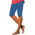 thumbnail image 1 of Kaemgyyd Capri Leggings for Women Solid Color High Waist Capris Pants Casual Butt Lifting Knee Length Slim Yoga Cropped Trouser, 1 of 5