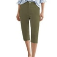 thumbnail image 1 of Kaemgyyd Capri Pants for Women Stretch Solid Color Office Work Pants Summer Casual Capris Slacks Crop Yoga Dress Pant, 1 of 7