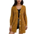 thumbnail image 1 of Kaemgyyd Cardigan Sweaters for Women Stylish Fall Long Sleeve Crochet Knit Outerwear Button down Hollow out Beach Coats, 1 of 4