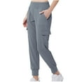 thumbnail image 1 of Kaemgyyd Cargo Joggers for Women Lightweight Elastic Waist Trousers with Pockets Casual Hiking Quick Dry Workouts Pants, 1 of 7