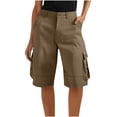 thumbnail image 1 of Kaemgyyd Cargo Shorts for Women Lightweight Wide Leg High Waist Long Shorts for Outdoor Hiking Summer Casual Bermuda Shorts S-4XL, 1 of 7