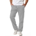 thumbnail image 1 of Kaemgyyd Cargo Sweatpants for Men Drawstring Straight Leg Baggy Sweat Pants Big and Tall Open Bottom Jogging Pants Multi Pockets, 1 of 7