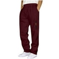 thumbnail image 1 of Kaemgyyd Cargo Sweatpants for Men Lightweight Open Bottom Straight Leg Sweat Pant Pockets Plus Size Big and Tall Lounge Trousers, 1 of 6