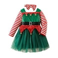 thumbnail image 1 of Kaemgyyd Christmas Baby Girl Outfit Newborn Cute Sequin Long Sleeve Dress Mesh A-Line Flowy Dress with Headband for Infant, 1 of 1
