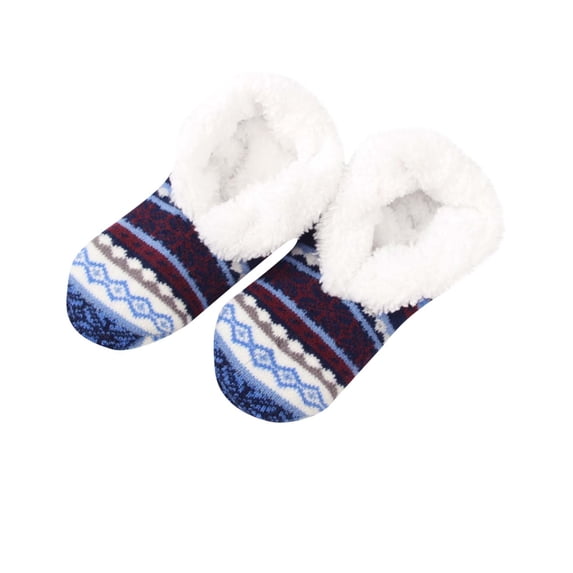 Kaemgyyd Christmas Socks for Women Cute Print Plush Lined Non Soft per Socks Soft Comfy Sleep Socks for Cold Weather