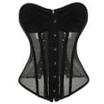 thumbnail image 1 of Kaemgyyd Corset Tops for Women Fashion See Through Mesh Bodyshaper Hallow out Sleeveless Overbust Corset Built-In Bra, 1 of 5