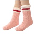thumbnail image 1 of Kaemgyyd Cozy Socks for Women Winter Warm Color Block Knit Socks Casual Fashion Fuzzy Sleeping Crew Socks, 1 of 2