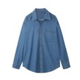 thumbnail image 1 of Kaemgyyd Denim Shirts for Men Soft Cotton Long Sleeve Tops with Pockets Casual Oversized Button down Clothes, 1 of 3