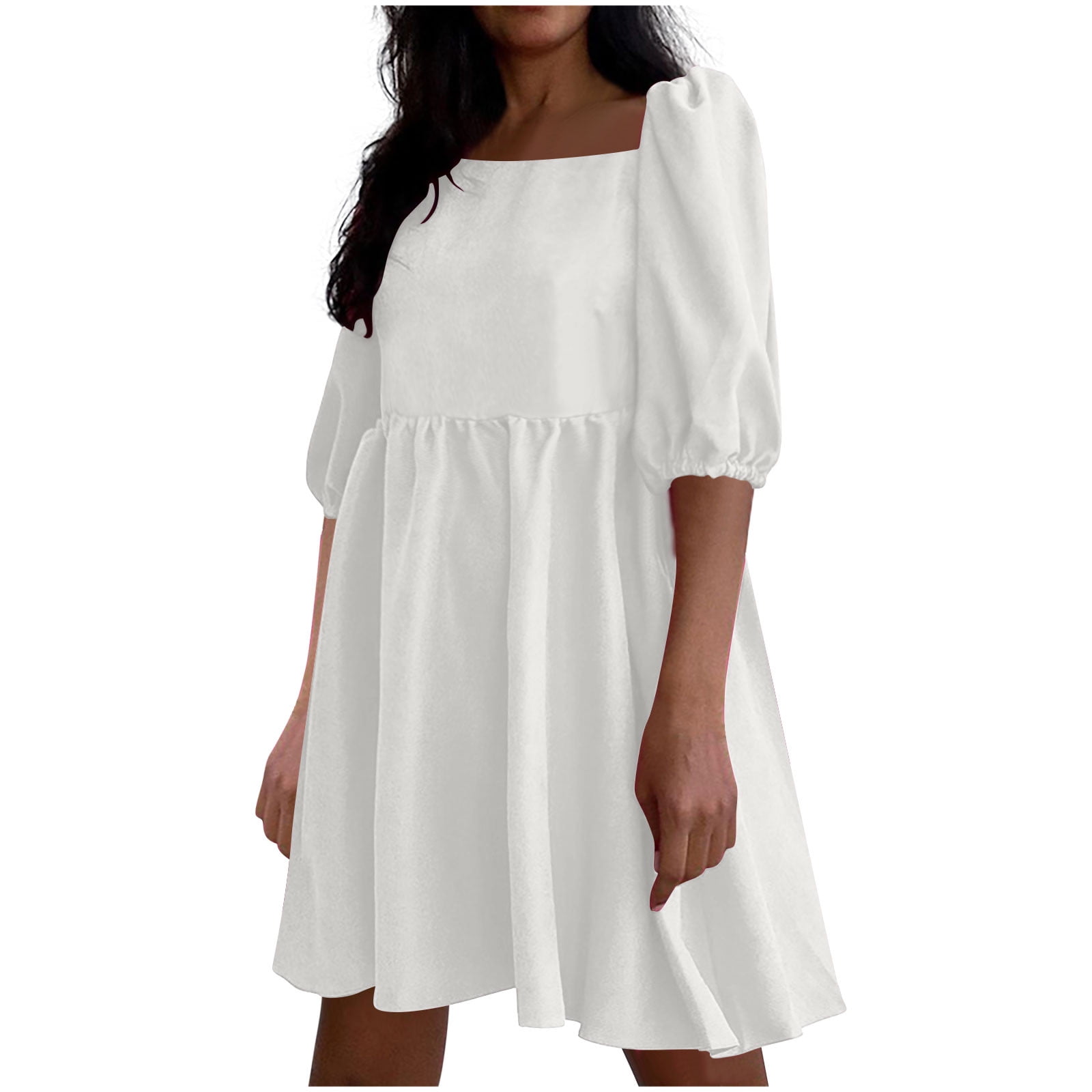 Casual Loose Solid Color Dress
