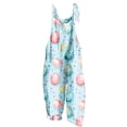 thumbnail image 1 of Kaemgyyd Easter Overalls for Women Summer Fashion Sleeveless Casual Jumpsuit Loose Adjustable Straps Print Romper with Pockets, 1 of 5