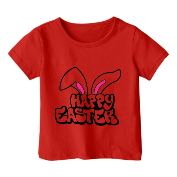 Kaemgyyd Easter Shirts for Boys Girls Toddler Children Cute Graphic Cotton Tees Baby Infant Breathable Outfit Tops 1-14 T