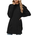 thumbnail image 1 of Kaemgyyd Fall Sweaters for Women Long Sleeve Tunic Tops Turtle Neck Solid Color Lightweight Pullover Plus Size Outfit with Pocket, 1 of 5