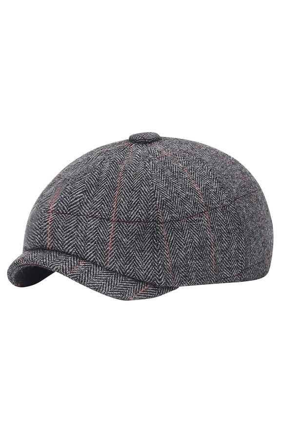 Fashion Men’s Classic Cabbie Hat Blend Wool Vintage Cap Boyfriend Gifts Fall Winter Trendy Accessories