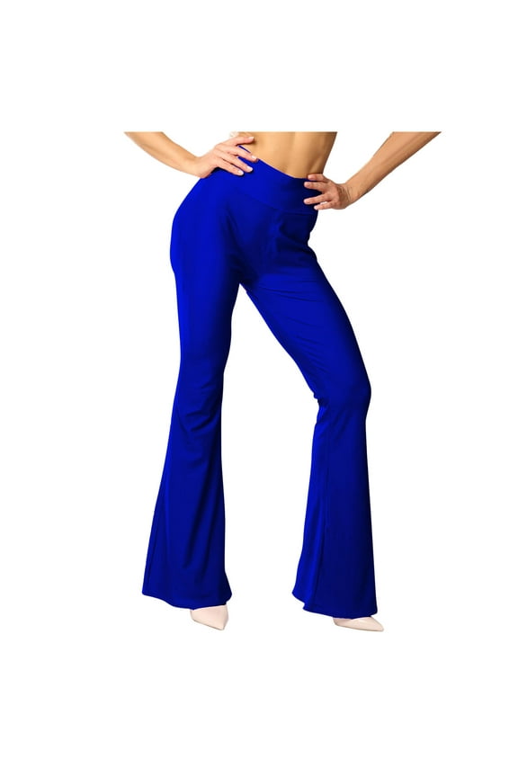 Flare Pants for Women Comfy Bell Bottom Wide Leg Yoga Trousers Casual Loose High Waist Stretch Flowy Pants