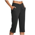 thumbnail image 1 of Kaemgyyd Capri Pants for Women V Cross Waist Loose Fit Workout Sweatpants Lounge Yoga Pajama Capris Pants with Pockets, 1 of 6