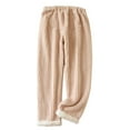 thumbnail image 1 of Kaemgyyd Fleece Pajama Pants for Women Plush Fuzzy Adjustable Waist Sleepwear Cozy Soft Pj Trousers Loungewear, 1 of 4