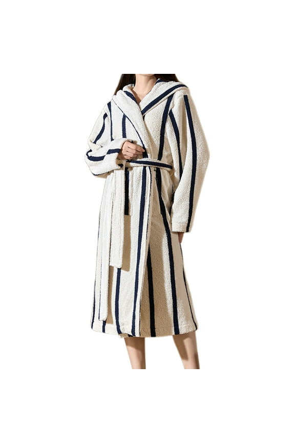 Fleece Robe for Women Soft Cozy Plush Fuzzy Bathrobe with Pockets Winter Warm Lightweight Long Sleeve Midi Sleepwear