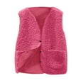 thumbnail image 1 of Kaemgyyd Girls' Boys Sherpa Fleece Vest Outwear Lightweight Solid Cute Top Full Zip Sleeveless Jacket Fall Winter Outfit 5-14 Years, 1 of 6