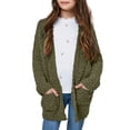 thumbnail image 1 of Kaemgyyd Girls Casual Cardigan Open Front Long Sleeve Jacket with Pocket Fashion Fleece Fall Winter Outwear 5-14T, 1 of 5