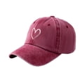 thumbnail image 1 of Kaemgyyd Heart Hat for Womens Mens Cotton Vintage Valentines Caps Fashion Adjustable Baseball Cap, 1 of 3