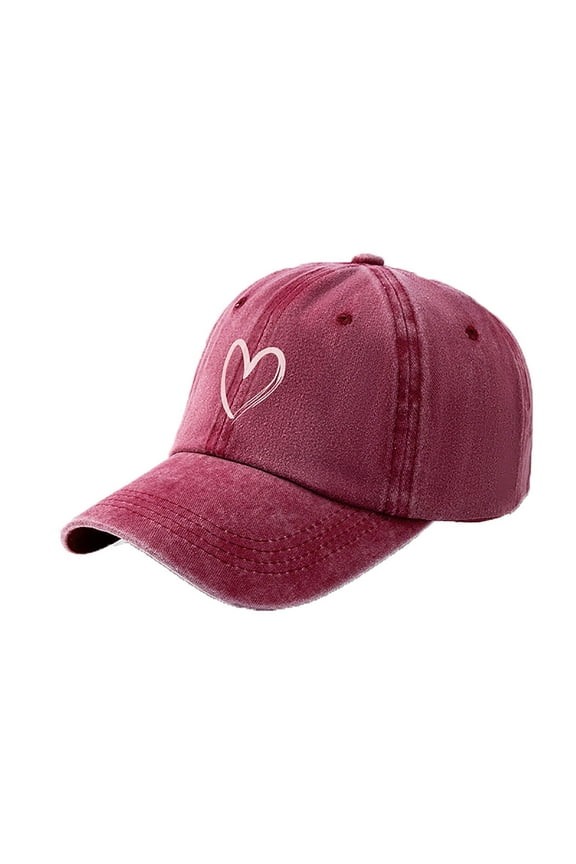 Heart Hat for Womens Mens Cotton Vintage Valentines Caps Fashion Adjustable Baseball Cap