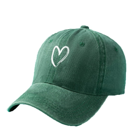 Kaemgyyd Heart Hat for Womens Mens Cotton Vintage Valentines Caps Fashion Adjustable Baseball Cap