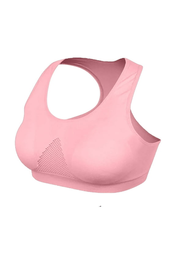High Impact Sports Bras for Women Plus Size Padded Seamless Workout Bras Breathable Racerback Yoga Bras