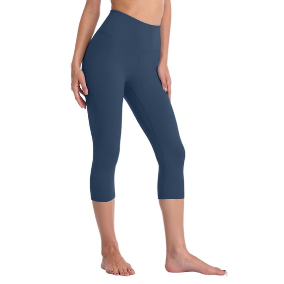 Kaemgyyd High Waisted Leggings for Women Cropped Yoga Pants for Workout Running Athletic Pants Slim Fits Plus Size Capris Trousers
